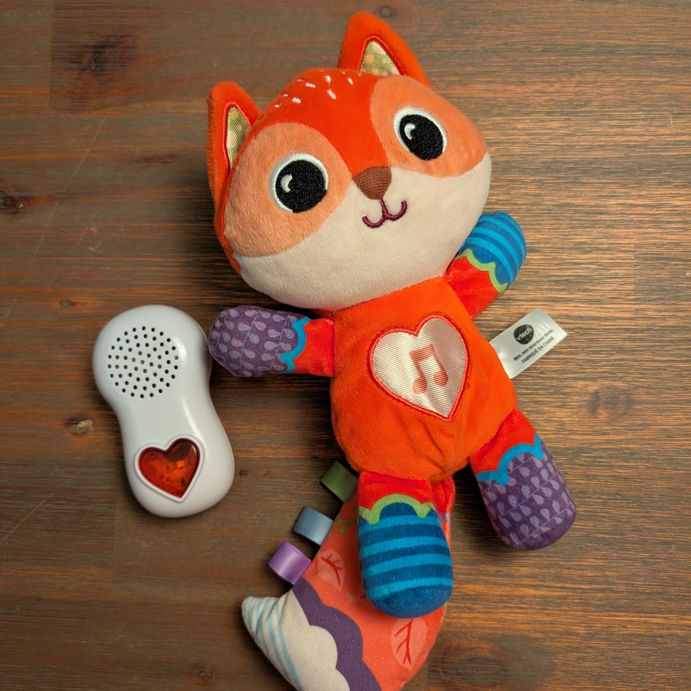 Colorful Musical Fox Plush Toy (French)
